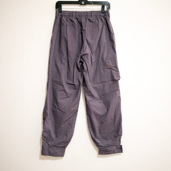 Gudrun Sjoden Purple Balloon Cargo Jogger Pants Utility 100% Cotton SZ S NWOT - Picture 2 of 5